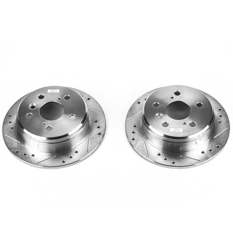 PowerStop Power Stop 97-01 Lexus ES300 Rear Evolution Drilled & Slotted Rotors - Pair