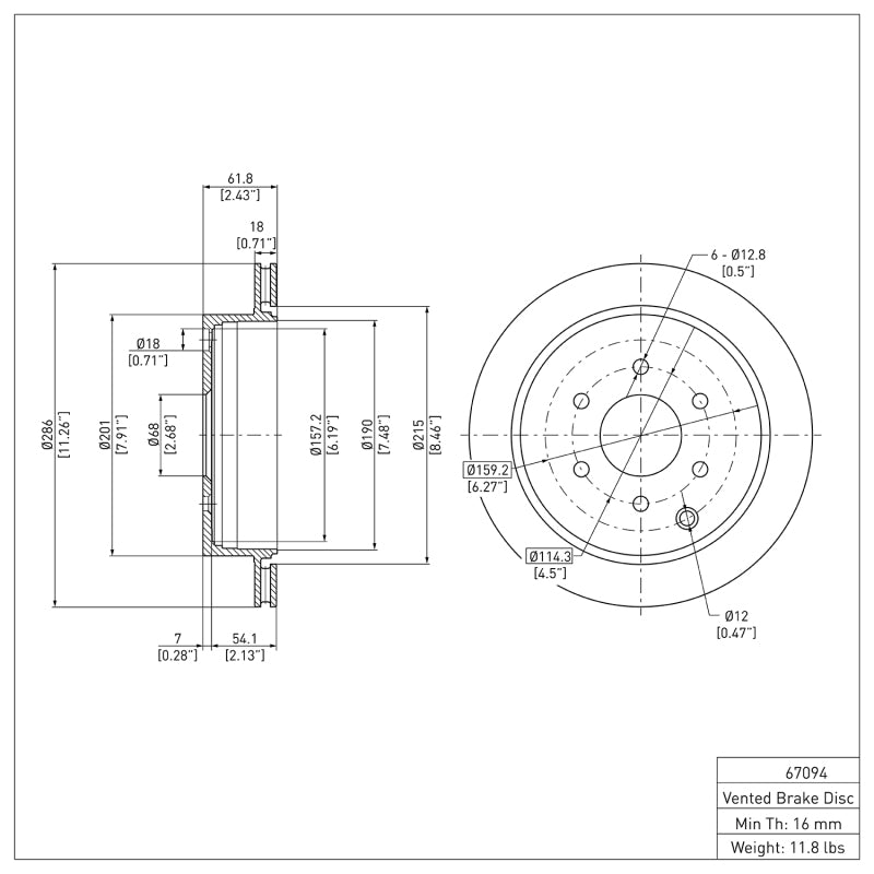 DFC 05-25 Nissan Frontier Rear Brake Rotor