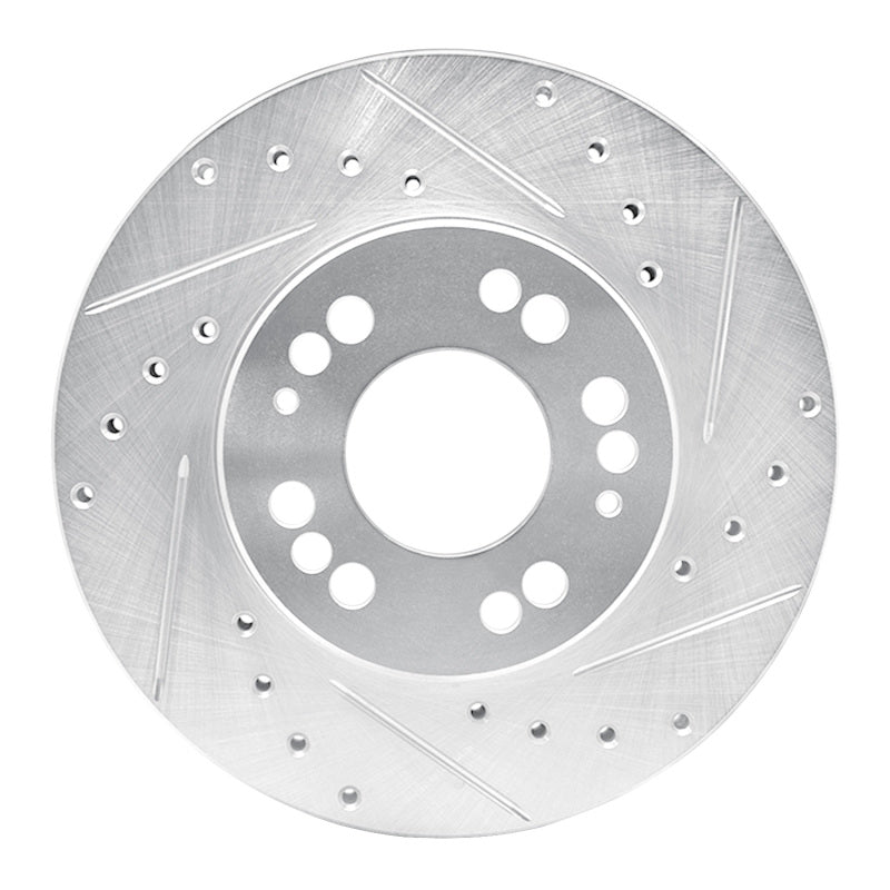 R1 Concepts R1 91-04 Dodge STEALTH Front Right Drilled & Slotted Silver Brake Rotor