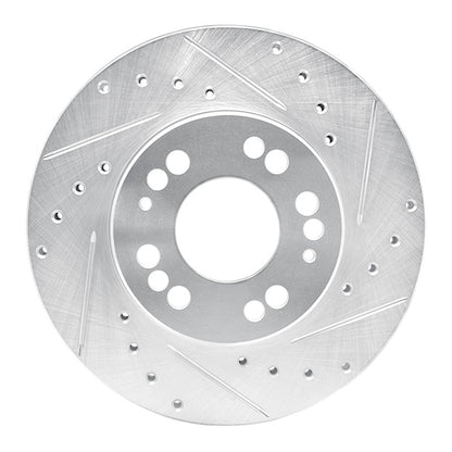 R1 Concepts R1 91-04 Dodge STEALTH Front Right Drilled & Slotted Silver Brake Rotor