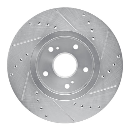 R1 Concepts R1 10-13 Suzuki Kizashi Front Left Drilled & Slotted Silver Brake Rotor
