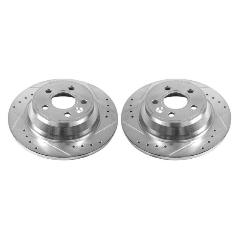 PowerStop Power Stop 07-11 Volvo S80 Rear Evolution Drilled & Slotted Rotors - Pair