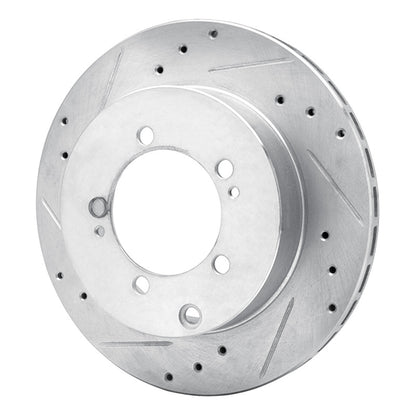 R1 Concepts R1 94-95 Eagle TALON Rear Left Drilled & Slotted Silver Brake Rotor