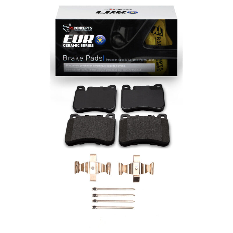 R1 Concepts R1 2005-2011 Mercedes-Benz SLK350 Front R1 Euro Ceramic Pads & Hardware Kit