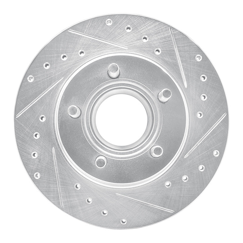 R1 Concepts R1 93-94 Ford Explorer Front Right Drilled & Slotted Silver Brake Rotor