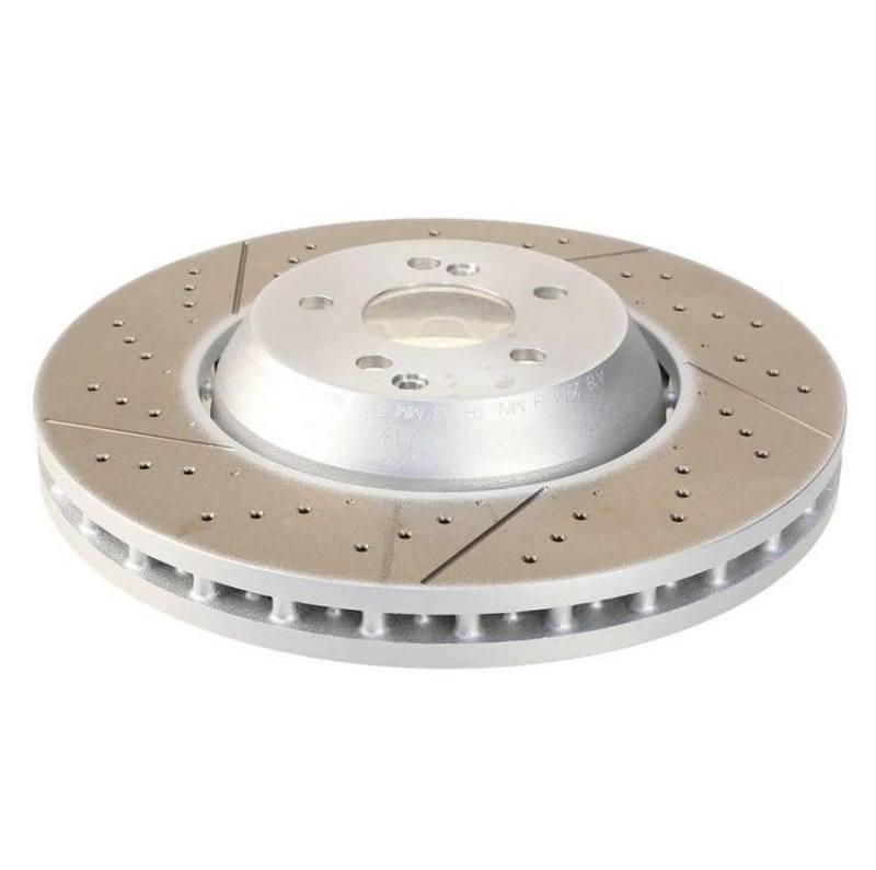 SHW Performance SHW 11-15 Mercedes-Benz C63 AMG 6.3L Front Drilled-Slotted Lightweight Brake Rotor (2124210512)