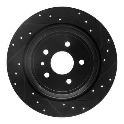 R1 Concepts R1 13-20 Ford Escape Rear Right Drilled & Slotted Black Brake Rotor
