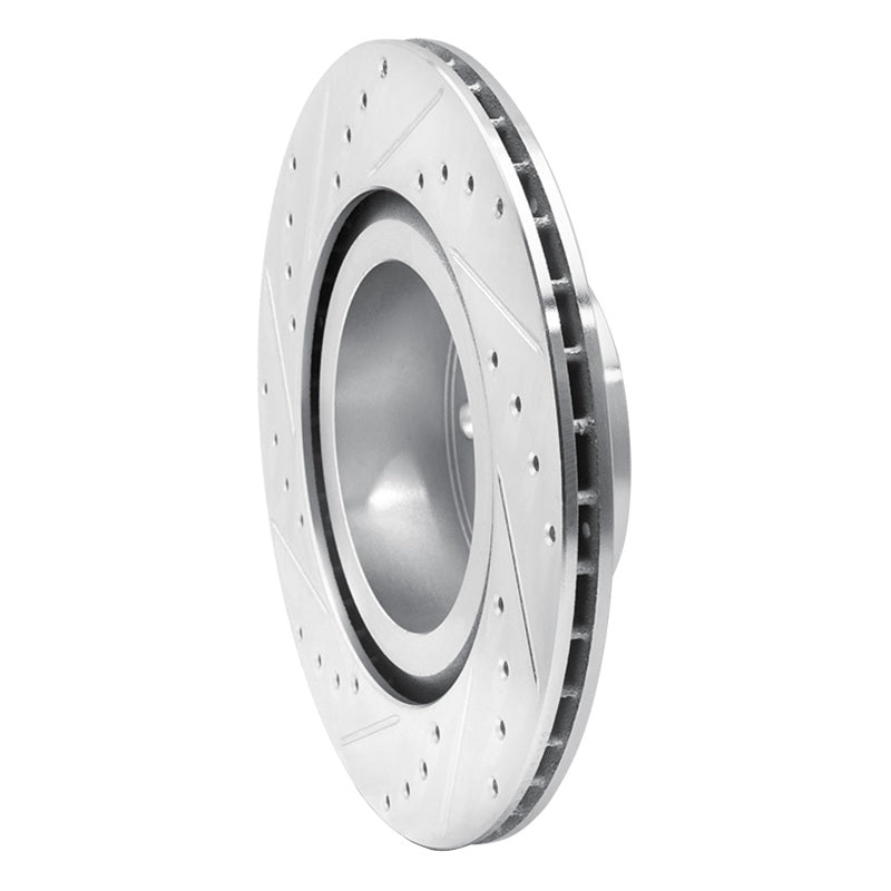 R1 Concepts R1 11-18 BMW X3 Rear Right Drilled & Slotted Silver Brake Rotor
