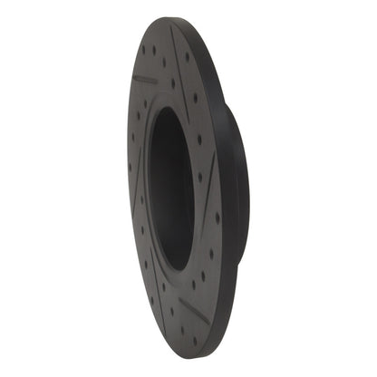 R1 Concepts R1 78-82 Nissan 720 DATSUN Front Left Drilled & Slotted Black Brake Rotor