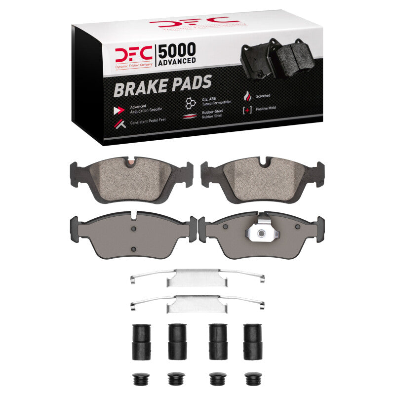 DFC 91-98 BMW 318i Front 5000 Advanced Low Metallic Brake Pads and Hardware Kit