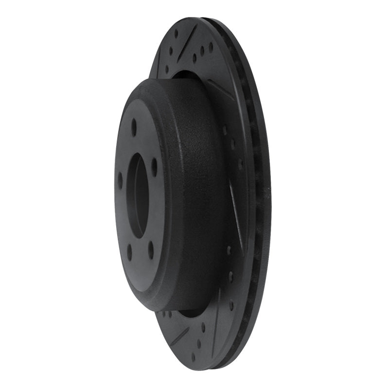 R1 Concepts R1 10-11 Ford Ranger (USA/Canada) Rear Left Drilled & Slotted Black Brake Rotor