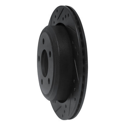 R1 Concepts R1 10-11 Ford Ranger (USA/Canada) Rear Left Drilled & Slotted Black Brake Rotor
