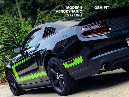 Raxiom 10-12 Ford Mustang Aero Tail Lights- Black Housing (Smoked Lens)