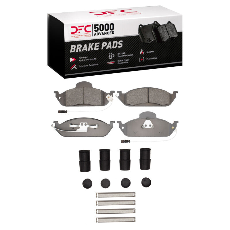 DFC 98-05 Mercedes-Benz ML320 Front 5000 Advanced Low Metallic Brake Pads and Hardware Kit