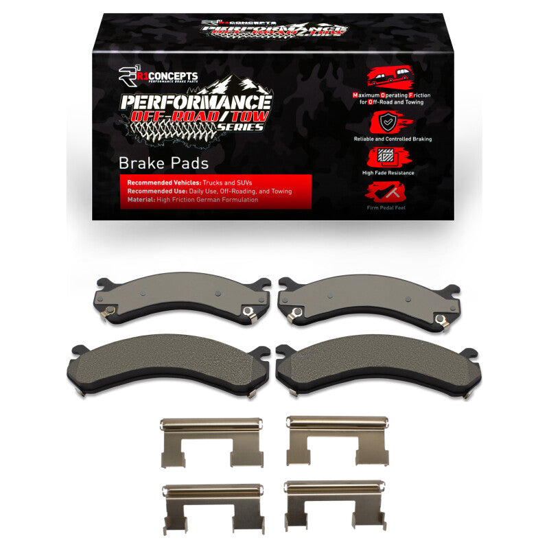 R1 Concepts R1 2001-2010 Chevrolet Silverado 3500 Rear Performance Off-Road/Tow Brake Pads & Hardware Kit