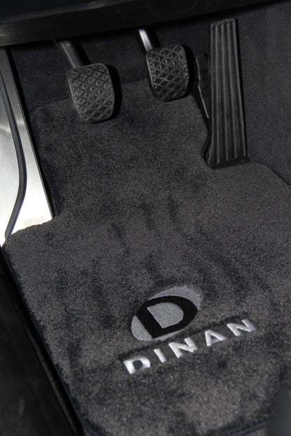 Dinan 17-20 BMW 430i F32/F82 Signature Floor Mats Black w/ Silver Logo - Set of 4