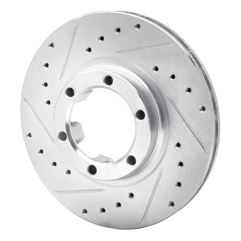 R1 Concepts R1 87-89 Dodge Raider Front Left Drilled & Slotted Silver Brake Rotor