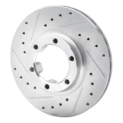 R1 Concepts R1 87-89 Dodge Raider Front Left Drilled & Slotted Silver Brake Rotor