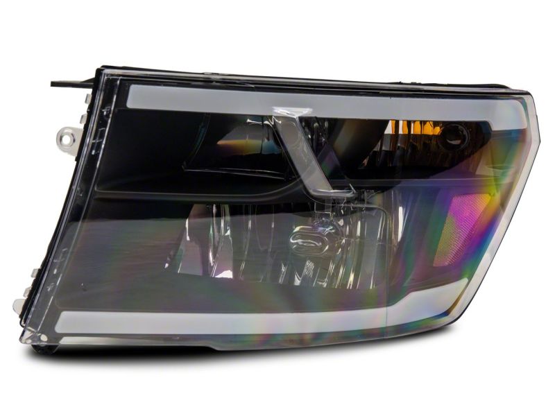 Raxiom 09-18 Dodge RAM 1500/2500/3500 Axial Headlights w/ SEQL LED Bar- Black Housing (Clear Lens)