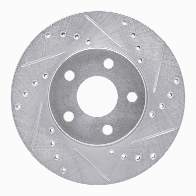 R1 Concepts R1 90-05 Buick Skylark Front Right Drilled & Slotted Silver Brake Rotor