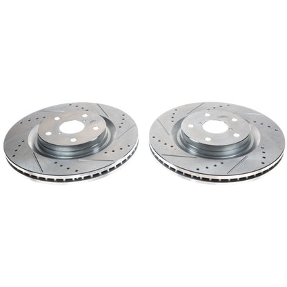 PowerStop Power Stop 19-21 Subaru Forester Front Evolution Drilled & Slotted Rotors - Pair