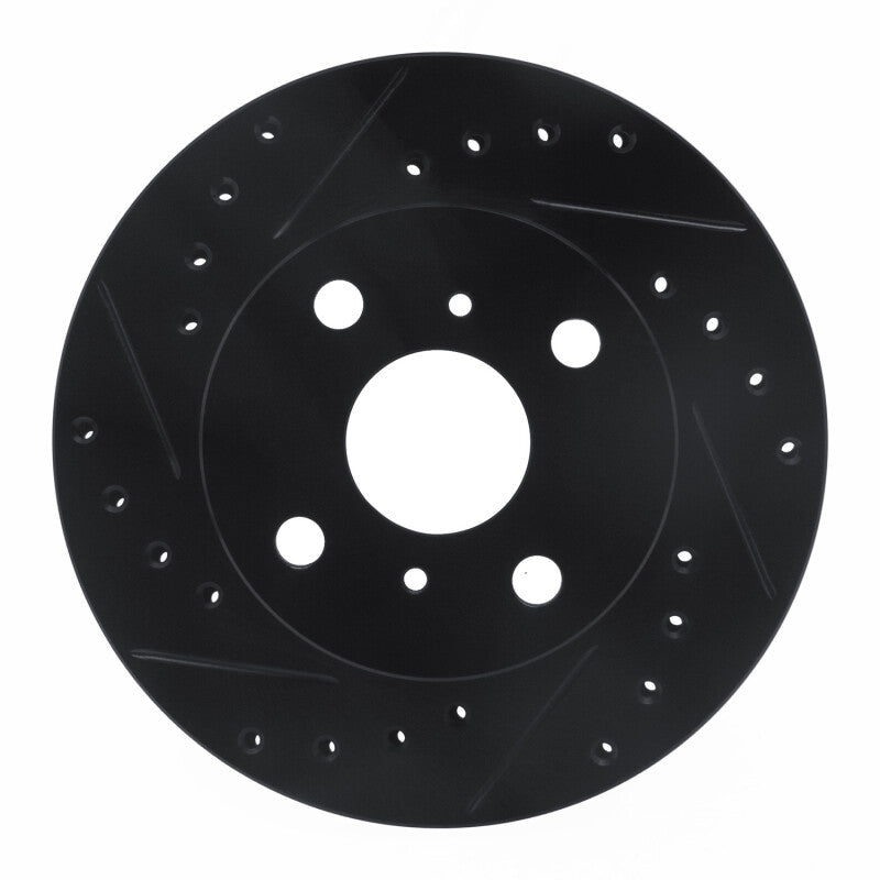 R1 Concepts R1 88-92 Geo Prizm Front Left Drilled & Slotted Black Brake Rotor