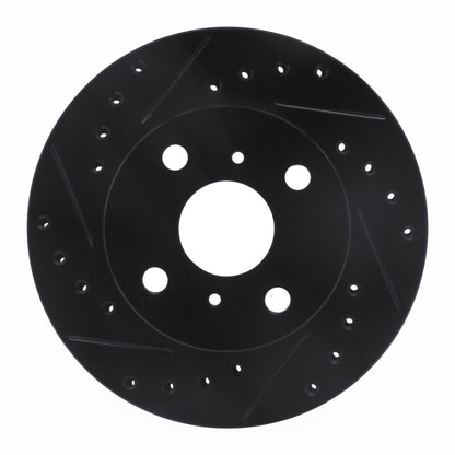 R1 Concepts R1 88-92 Geo Prizm Front Left Drilled & Slotted Black Brake Rotor