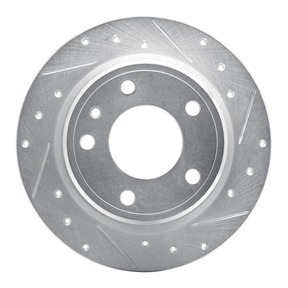 R1 Concepts R1 88-91 BMW M3 Rear Right Drilled & Slotted Silver Brake Rotor