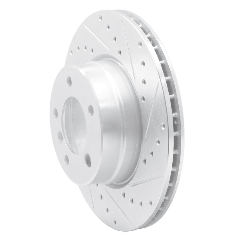 R1 Concepts R1 04-10 BMW 525I (USA/Canada) Front Right Drilled & Slotted Silver Brake Rotor