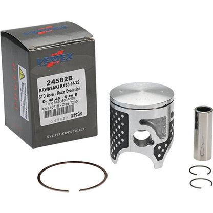 Vertex Pistons Vertex Piston 14-24 Kawasaki KX 85 85cc Cast Race Evolution Piston Kit