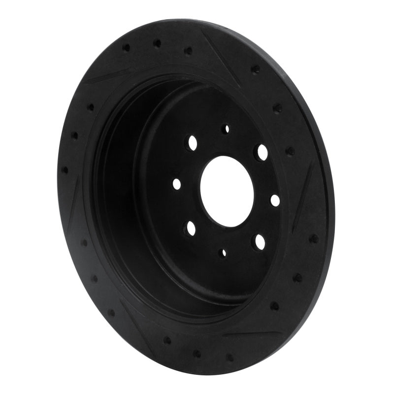 R1 Concepts R1 99-03 Renault SCENIC (Mexico) Rear Left Drilled & Slotted Black Brake Rotor
