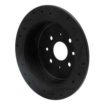R1 Concepts R1 99-03 Renault SCENIC (Mexico) Rear Left Drilled & Slotted Black Brake Rotor