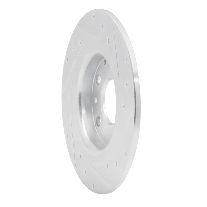 R1 Concepts R1 16-18 Mazda CX-3 Rear Left Drilled & Slotted Silver Brake Rotor