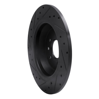 R1 Concepts R1 09-15 Ford Focus RS (Mexico) Rear Right Drilled & Slotted Black Brake Rotor