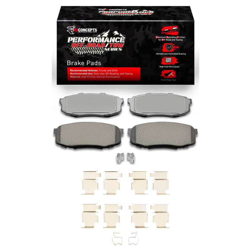 R1 Concepts R1 2007-2022 Lexus LX570 Rear Performance Off-Road/Tow Brake Pads & Hardware Kit