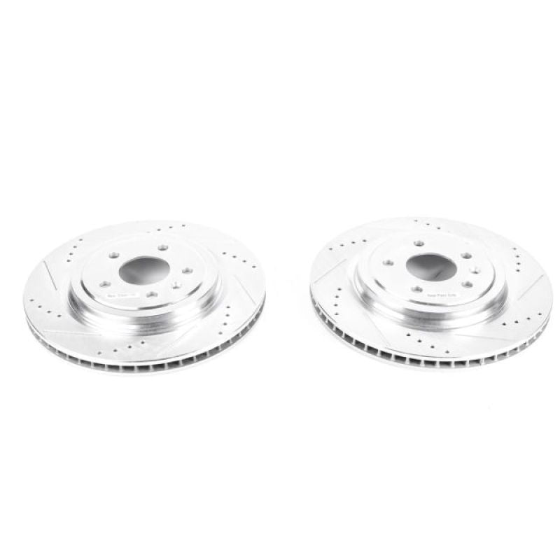 PowerStop Power Stop 14-19 Chevrolet Corvette Rear Evolution Drilled & Slotted Rotors - Pair