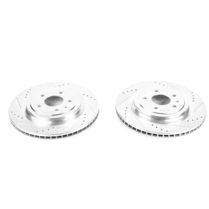 PowerStop Power Stop 14-19 Chevrolet Corvette Rear Evolution Drilled & Slotted Rotors - Pair