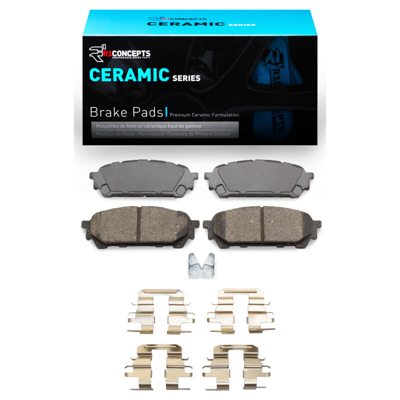 R1 Concepts R1 03-08 Saab 9-2X Rear Ceramic Brake Pads & Hardware Kit