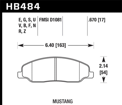 Hawk Performance Hawk 08-14 Ford Mustang GT DTC-70 Race Front Brake Pads