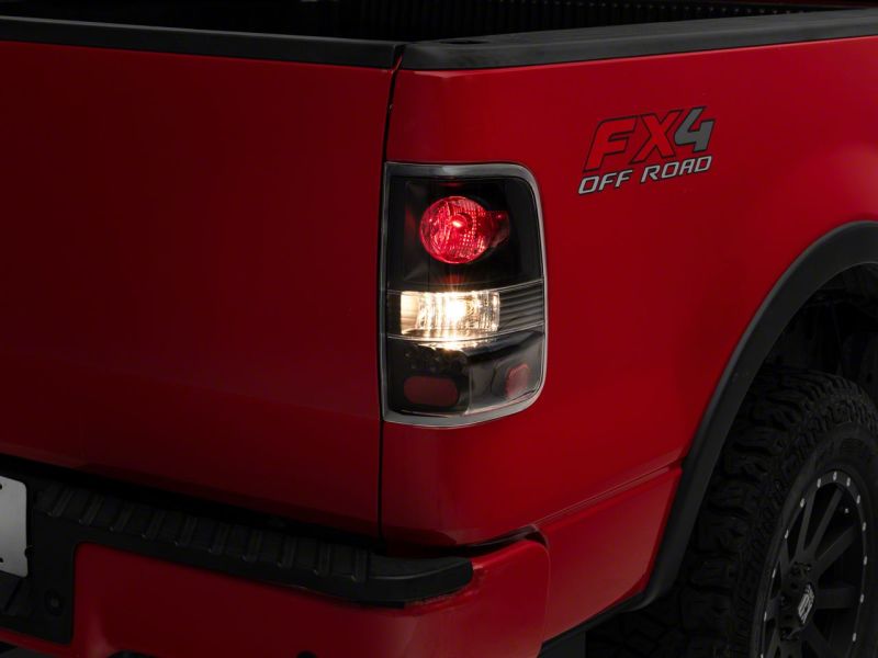 Raxiom 04-08 Ford F-150 Styleside Euro Style Tail Lights- Black Housing - Red/Clear Lens