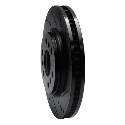R1 Concepts R1 06-09 Buick Terraza Front Right Drilled & Slotted Black Brake Rotor