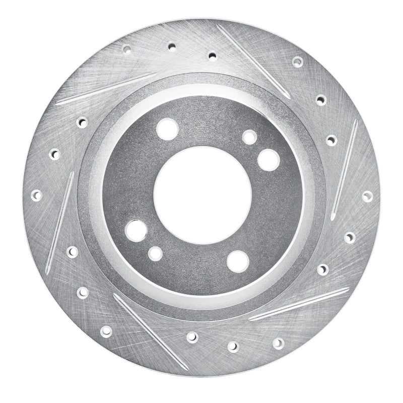 R1 Concepts R1 16-25 Dodge Attitude (Mexico) Front Right Drilled & Slotted Silver Brake Rotor