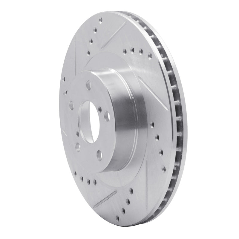 R1 Concepts R1 01-08 Saab 9-2X Front Left Drilled & Slotted Silver Brake Rotor