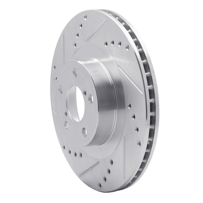 R1 Concepts R1 01-08 Saab 9-2X Front Left Drilled & Slotted Silver Brake Rotor