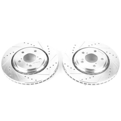 PowerStop Power Stop 17-19 Acura MDX Front Evolution Drilled & Slotted Rotors - Pair