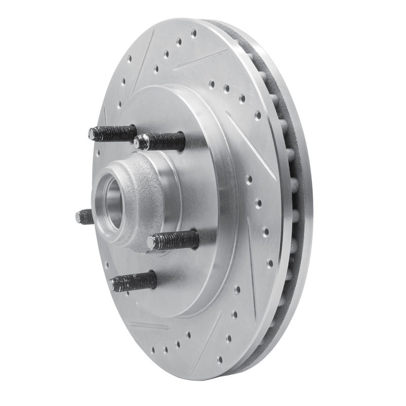 R1 Concepts R1 99-04 Ford Expedition Front Left Drilled & Slotted Silver Brake Rotor
