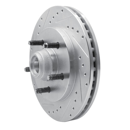 R1 Concepts R1 99-04 Ford Expedition Front Left Drilled & Slotted Silver Brake Rotor
