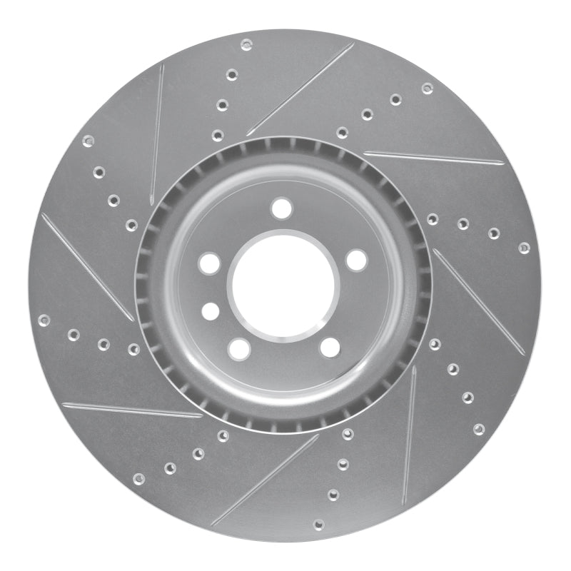 R1 Concepts R1 10-17 Land Rover Range Rover Front Right Drilled & Slotted Silver Brake Rotor