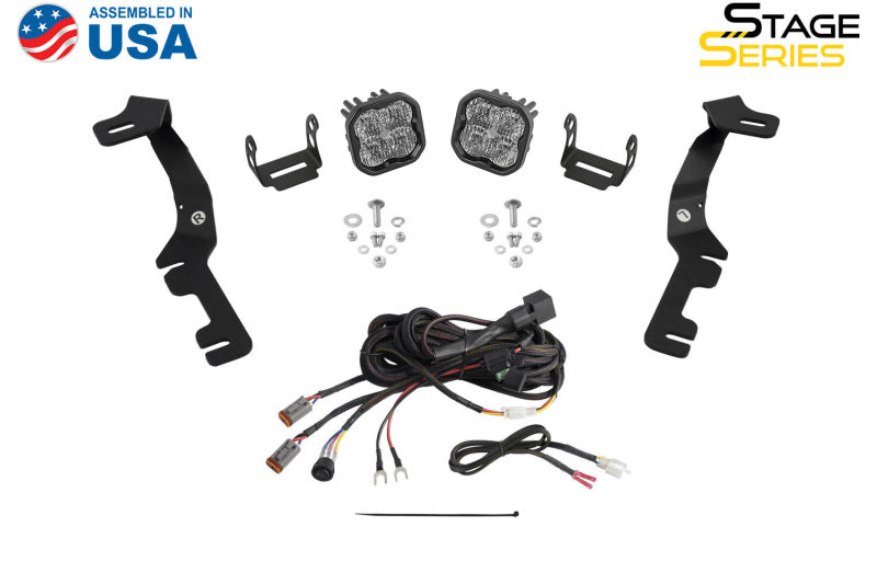 Diode Dynamics Stage Series Ditch Light Kit for 2019-Present Ram SS3 - Yellow Pro Combo