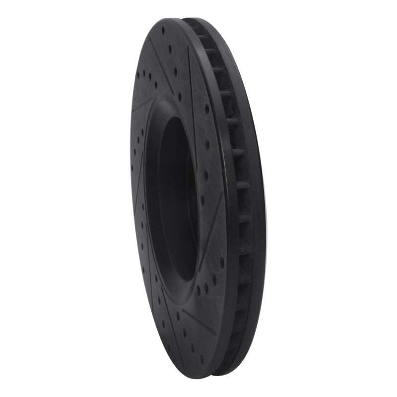 R1 Concepts R1 03-11 Cadillac BLS (Mexico) Front Left Drilled & Slotted Black Brake Rotor